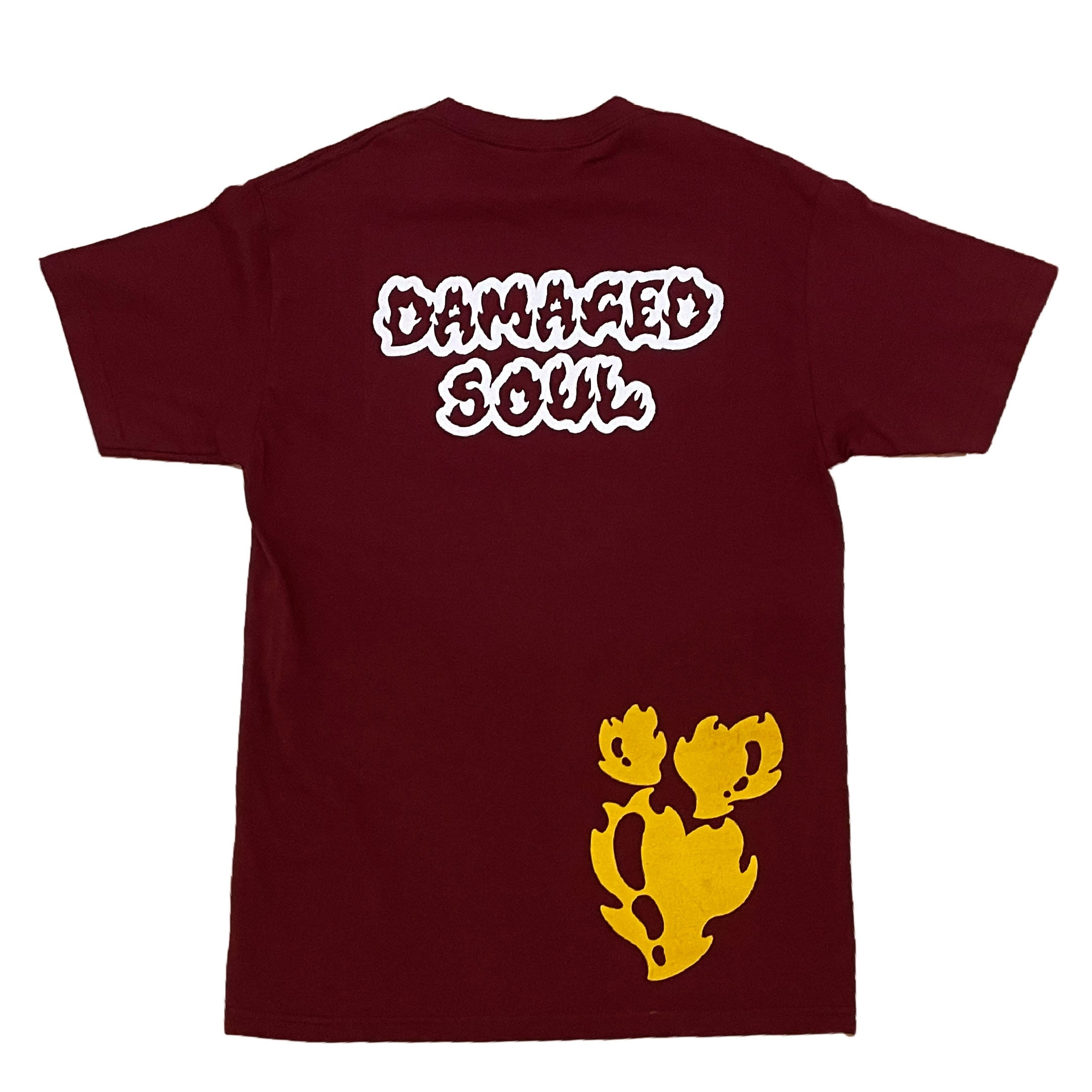 Ungrounded 'Damaged Soul' Tee (Burgundy)